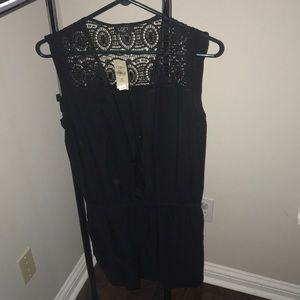 Loft black romper new with tags size small petite